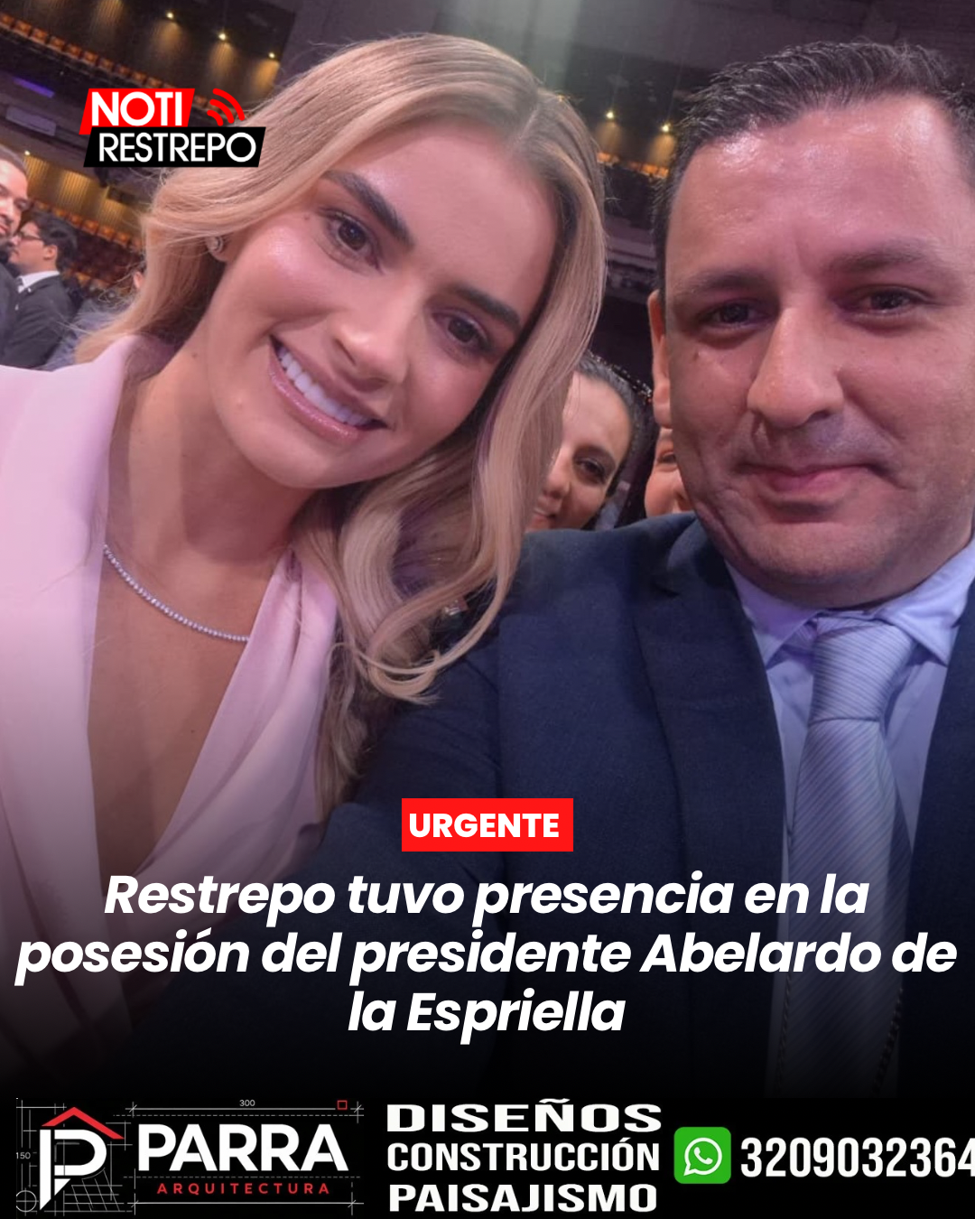 Restrepo también tuvo presencia en la posesión del presidente Abelardo de la Espriella