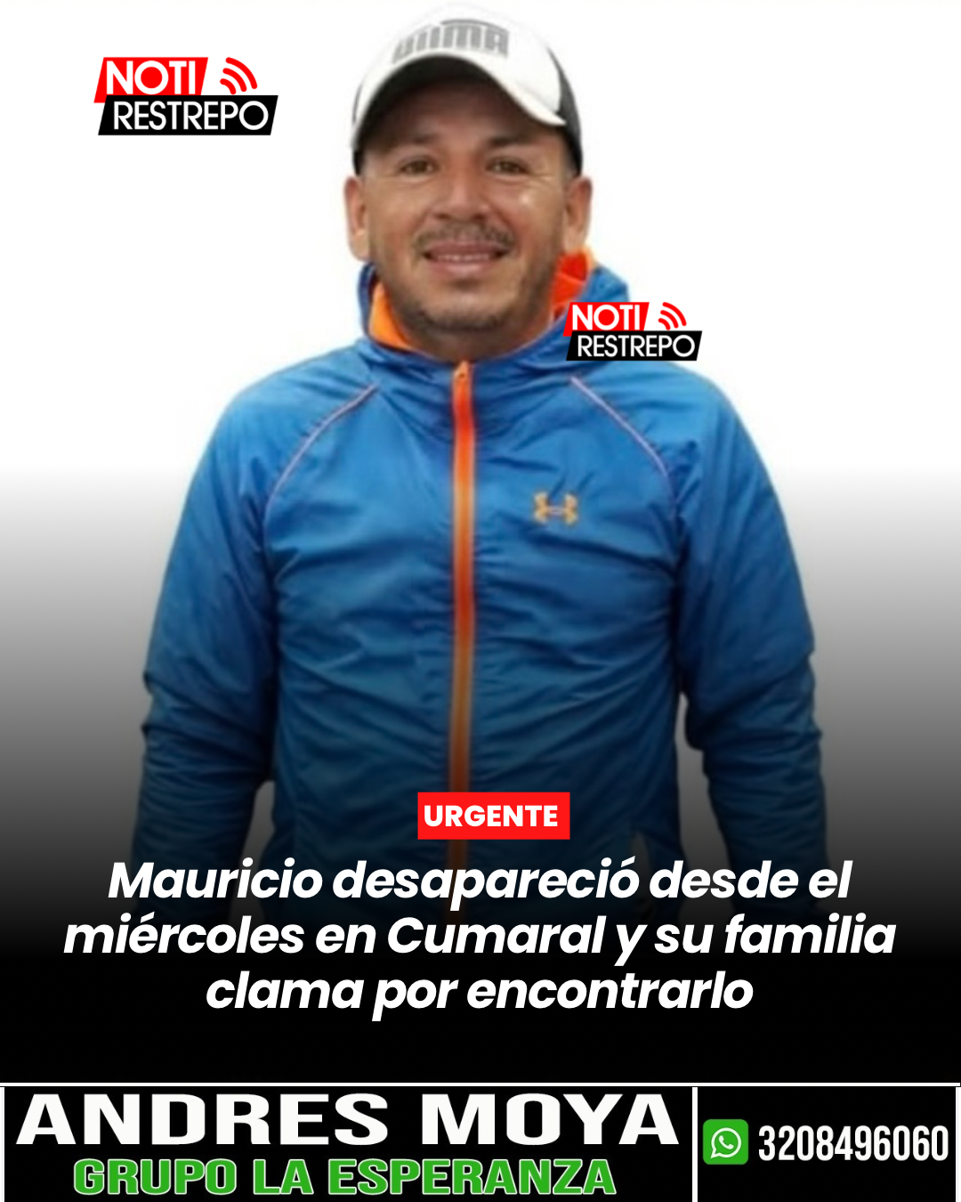 Mauricio desapareció desde el miércoles en Cumaral y su familia clama por encontrarlo.