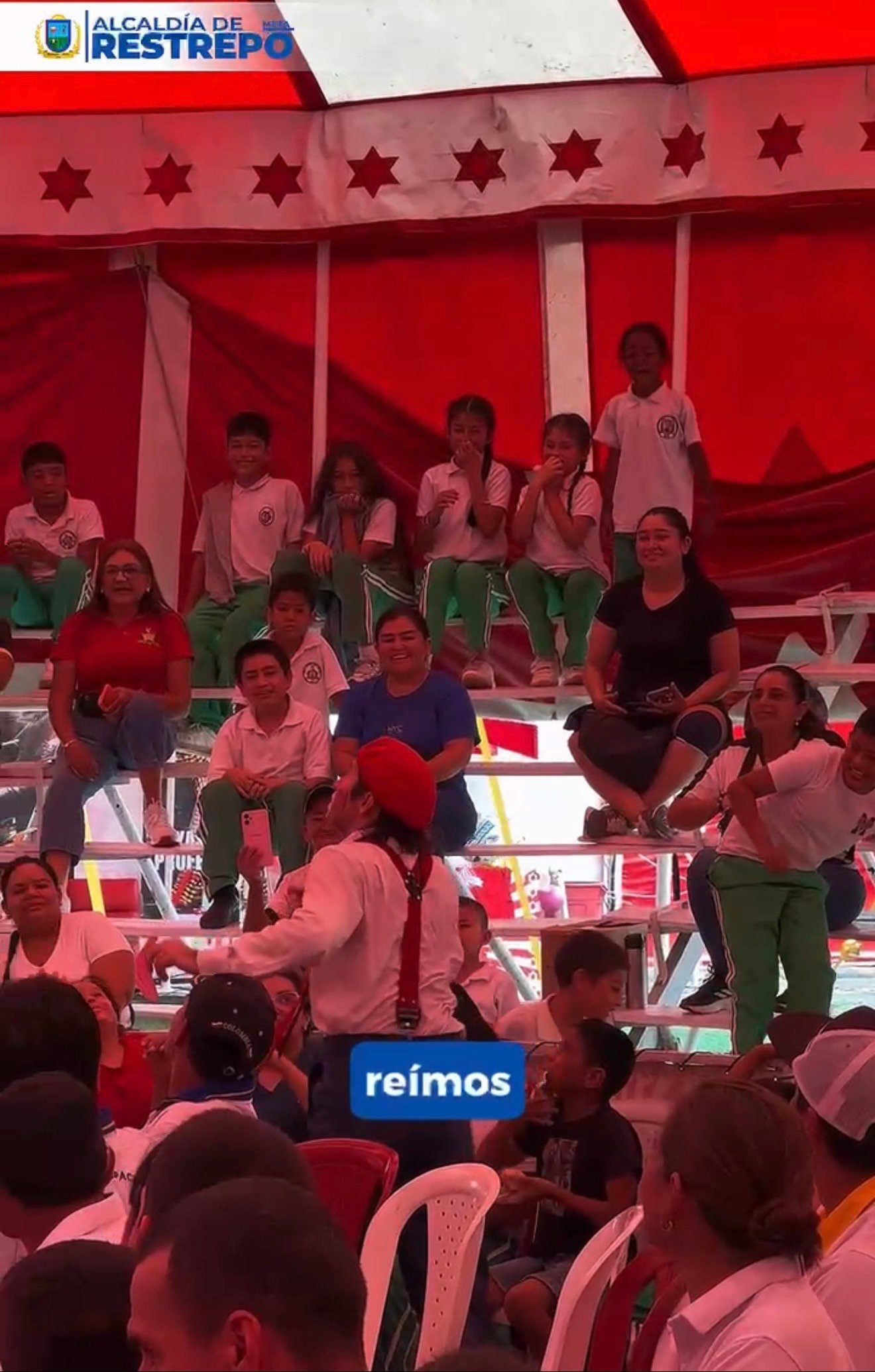Niños de escuelas rurales y población con discapacidad disfrutaron de una jornada de circo en Restrepo