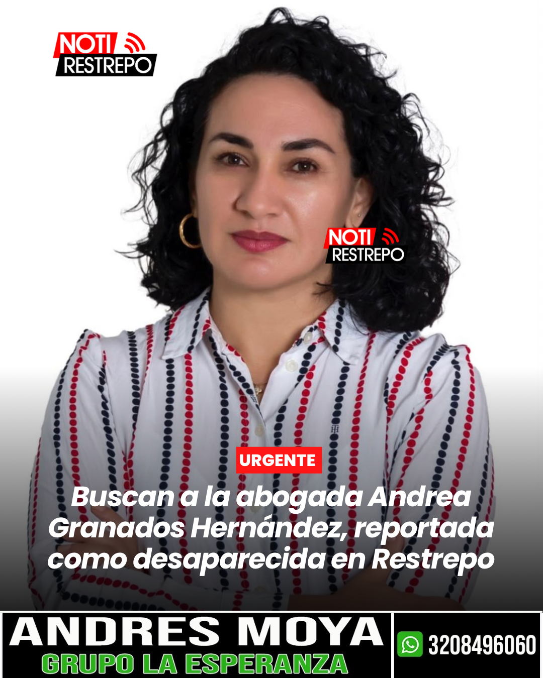 Buscan a Andrea Granados Hernández, exsecretaria de Gobierno de Restrepo