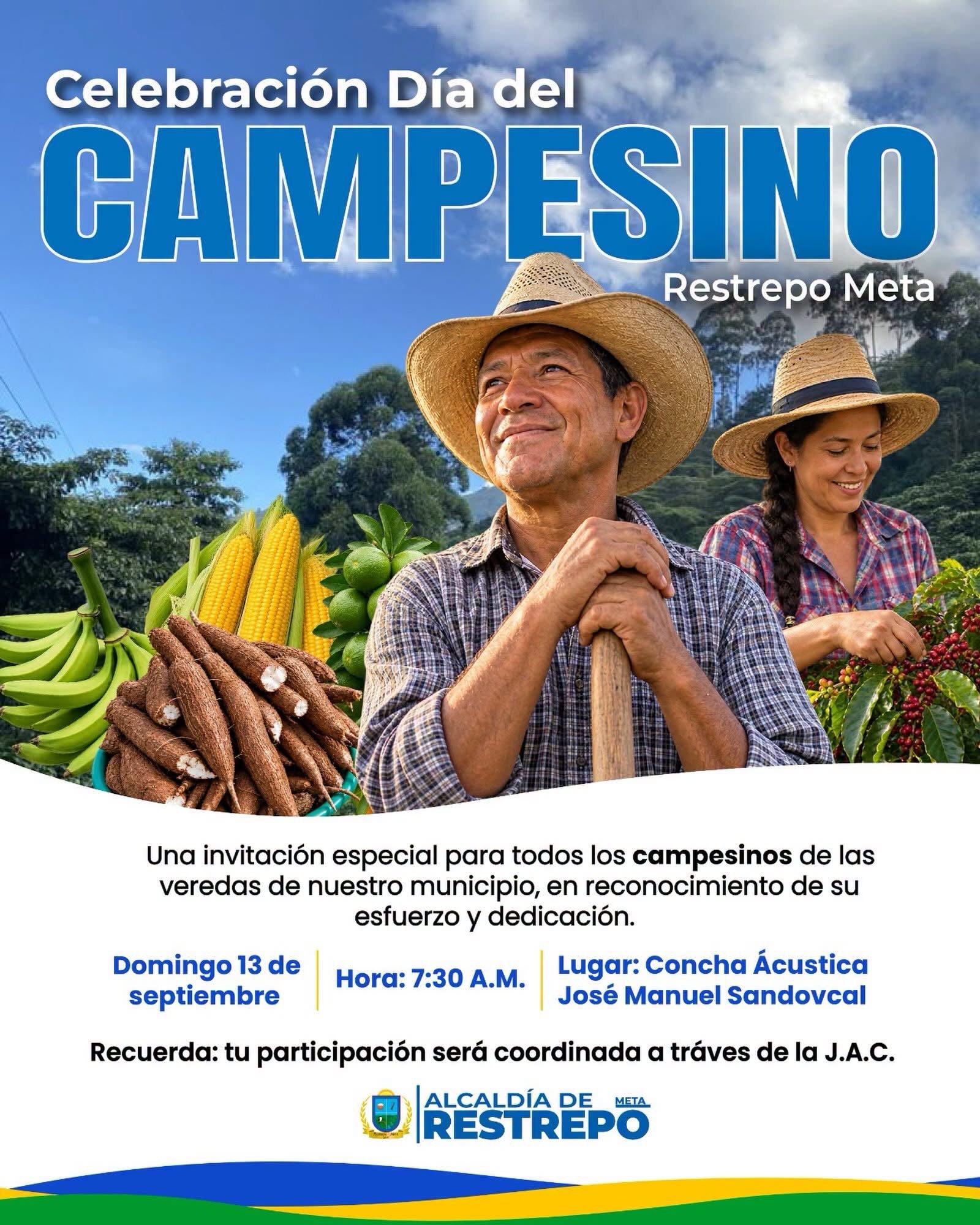 Campesinos de Restrepo recibirán reconocimiento por su aporte al desarrollo del municipio