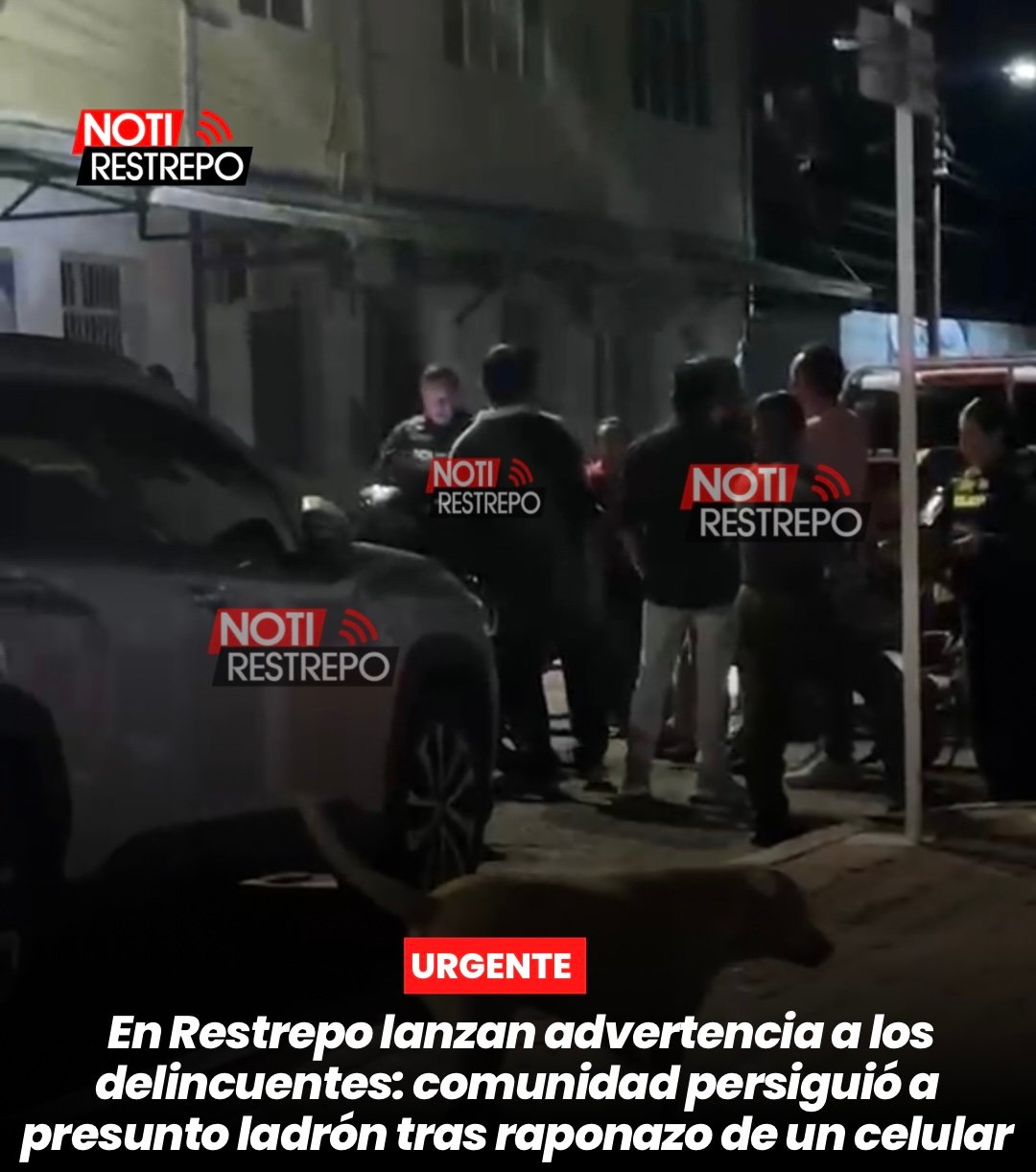 Presunto raponazo terminó con persecución y tensión frente a la estación de Policía en Restrepo