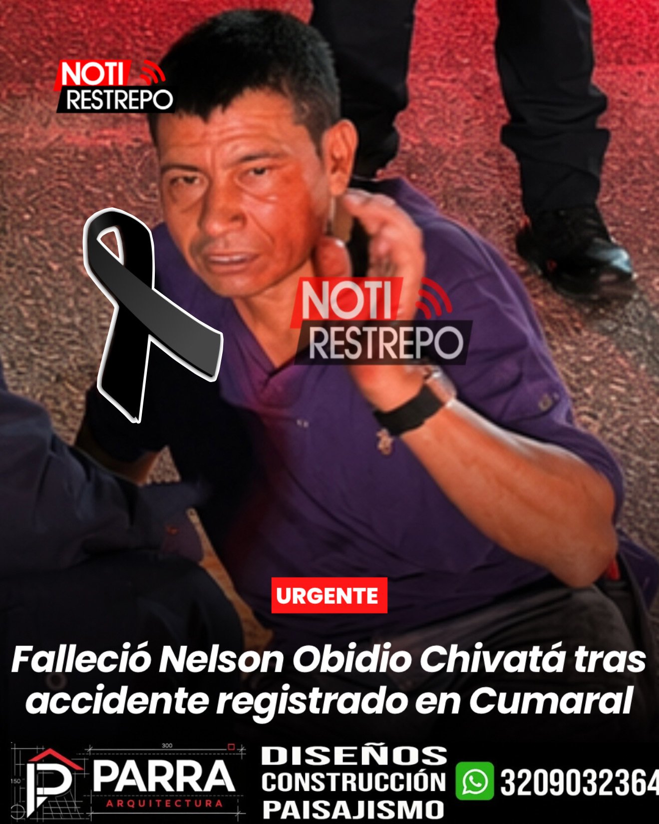 Falleció Nelson Obidio Chivatá tras accidente registrado en Cumaral